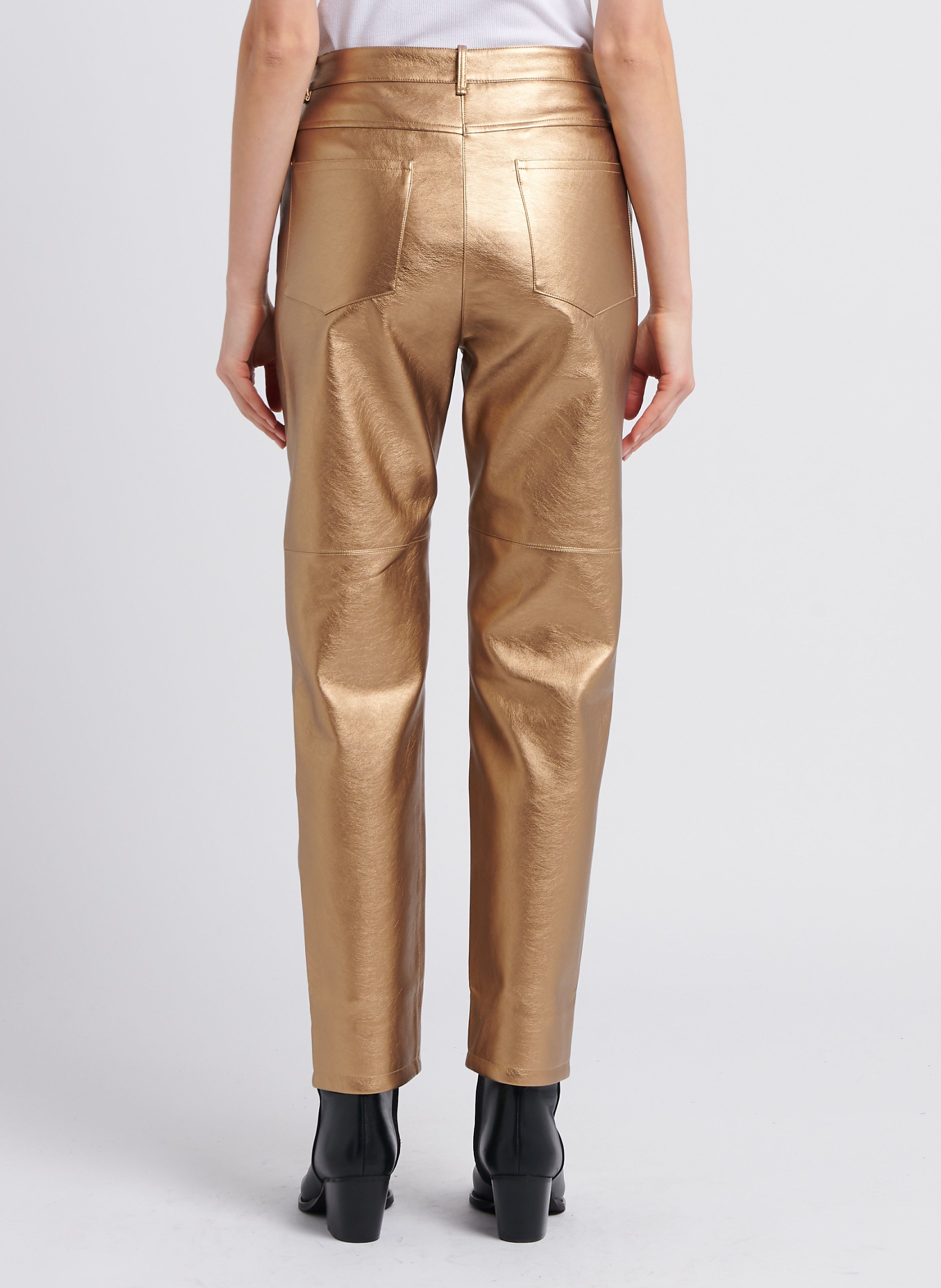 Golden velvet high-rise pants in brown - Golden Goose | Mytheresa